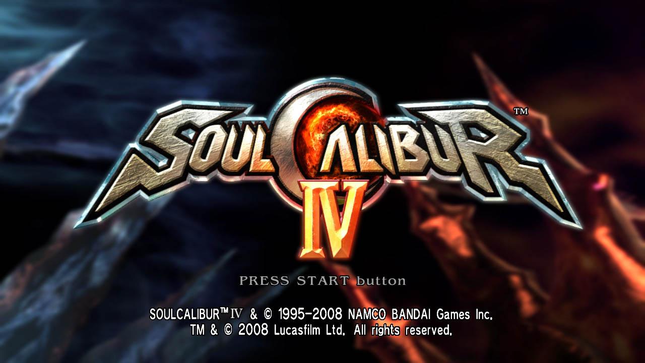 Soul Calibur IV title screen for Xbox 360